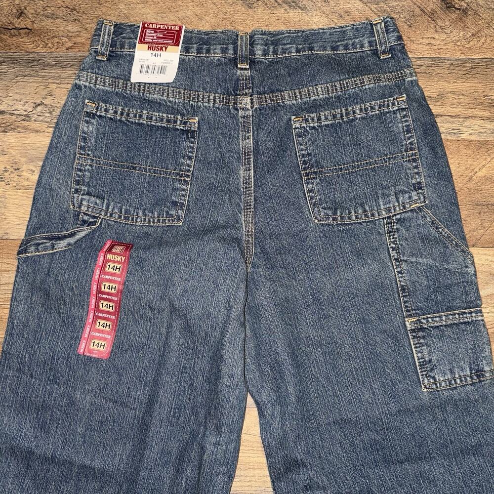 Vintage Faded‎ Glory Youth Carpenter Jeans Husky Size 14H Hammer Loop Workwear